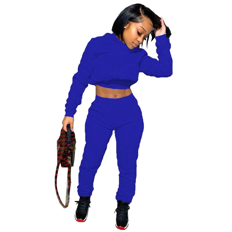 Set allacciatura in due pezzi con cappuccio casual alla moda da donna_voghion.com