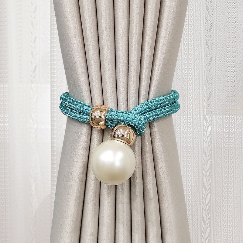 Creative Night Pearl Tiebacks Simple No-Installation Accessories Curtain Ties_voghion.com