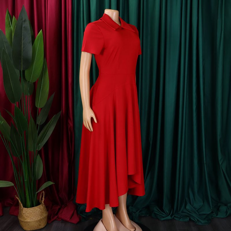 Női ruházat Divat Temperamentum Magas Derékú Bankett Nagy Swing Szoknya Elegáns Estélyi Ruha_voghion.com