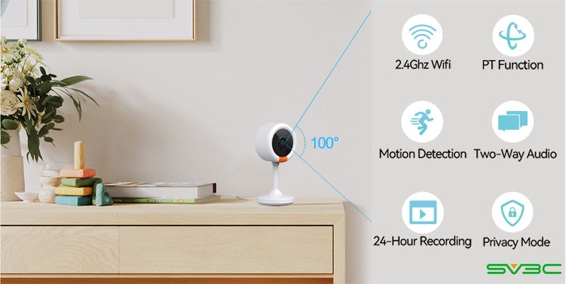 2PCS 2K WiFi Camera Tuya Smart Life Wireless Baby Indoor Surveillance IP Cam Home Pet Monitor Night Vision Two-Way Audio_voghion.com