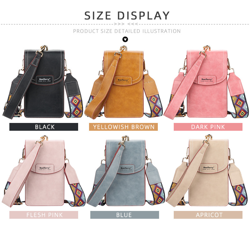Baellerry Women's Mobile Phone Bag Large Capacity Fashion Zipper High-end Shoulder Messenger Bag Long Wallet Women's Bag_voghion.com