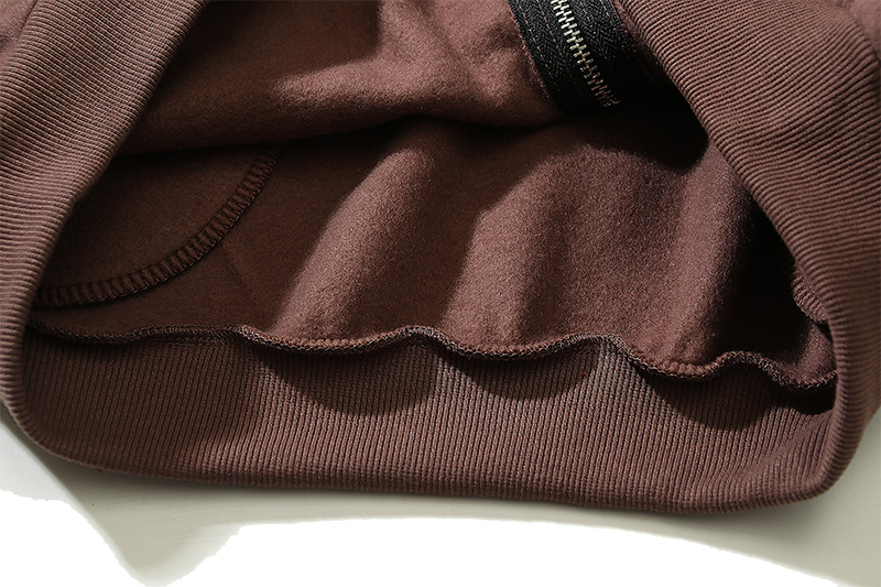 Herren Kapuzenpullover mit Buchstaben-Reißverschluss und lässigem lockeren Mantel_voghion.com