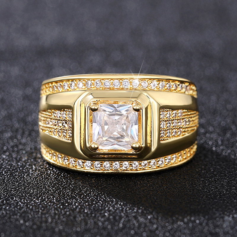 Anello di fidanzamento quadrato di lusso per matrimonio di Cao Shi, molto venduto_voghion.com