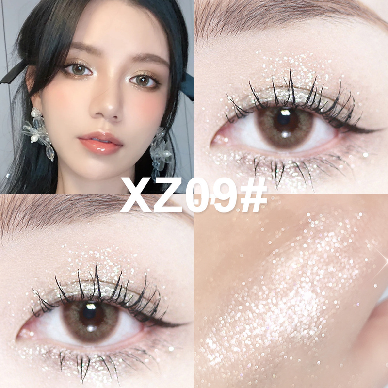 Cores líquidas 5 sombra destaque lantejoulas glitter sombra de olho perolado deitado bicho da seda à prova dwaterproof água lasti_voghion.com