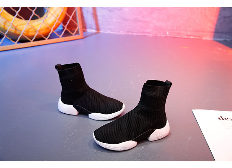 Elastic sock shoes women's 2022 spring new INS influencer Korean version of ulzzang casual sneakers flying woven sock boots_voghion.com