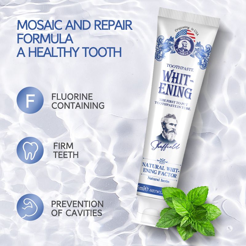 OEM all'ingrosso Poca soda brillante sbiancante Nessuna sensazione di granulometria Dentifricio con formula Boarless_voghion.com