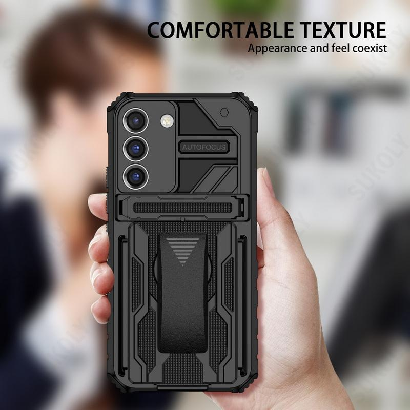 Armor Hybrid Sert Kılıf Samsung Galaxy S22 Ultra S21 S20 FE Plus A53 A13 A33 A73 5G A52 Note 20 Sohckproof Stand Tutun_voghion.com