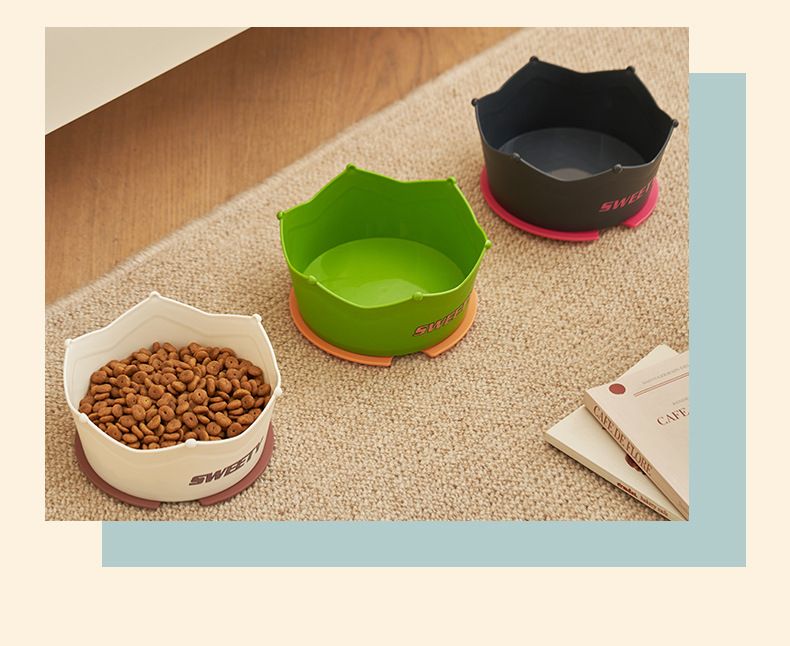 Halkfri och knackfri katt, Pet One Two Use, Långsamt ätande slickplatta, Stor kapacitet, Hundskål, Kattskål_voghion.com