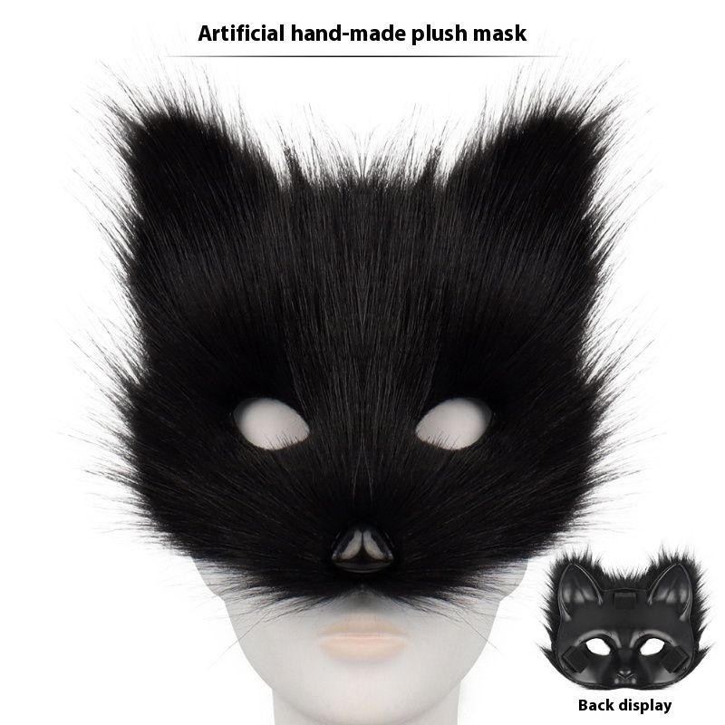 Simulation Plush Simulation Adult Mask Cosplay Halloween Ball Accessories Performance Props_voghion.com
