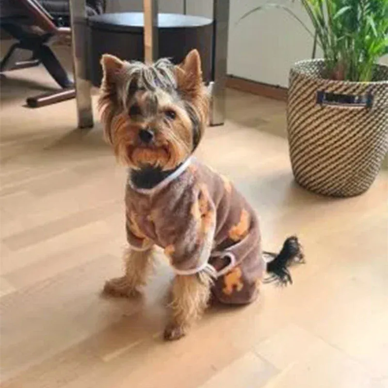 Fleece Bear Jumpsuit For Dogs And Cats By PawParty Store_voghion.com
