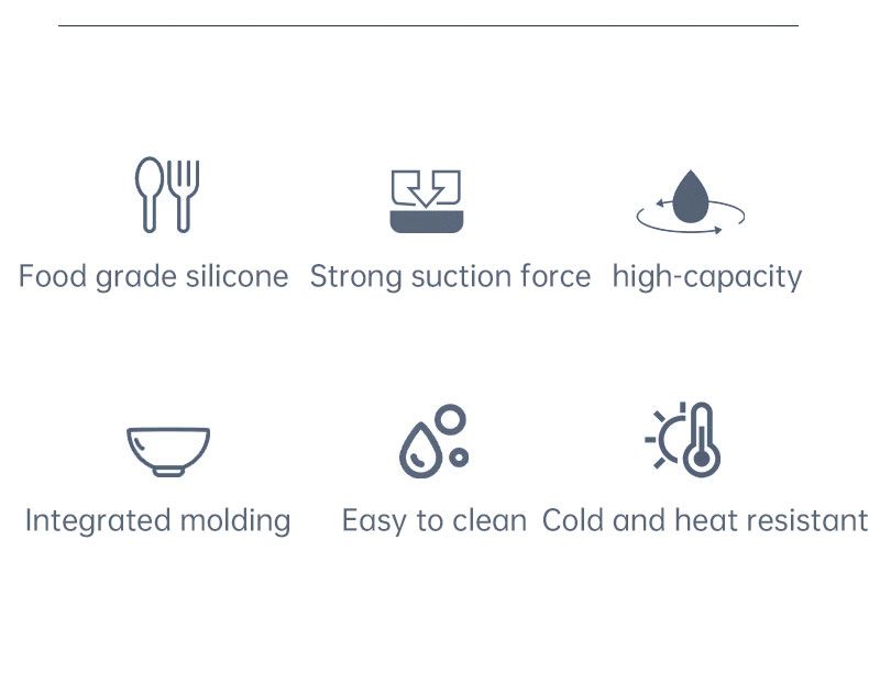 Conjunto de tigelas de alimentação para bebês de silicone de grau alimentício, cor sólida, à prova d'água, tigela de alimentação para crianças com colher, conjunto de talheres para crianças_voghion.com
