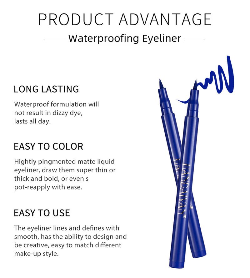 esplosivo handaiyan12 colore opaco asciugatura rapida non facile da sbiadire eyeliner colorato set trucco performance_voghion.com