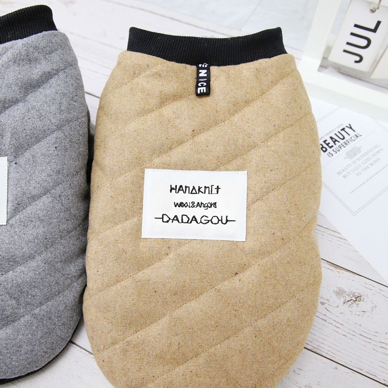 Jesensko/zimsko oblačilo za majhne pse Teddy 21, modna mrežasta bombažna oblačila_voghion.com