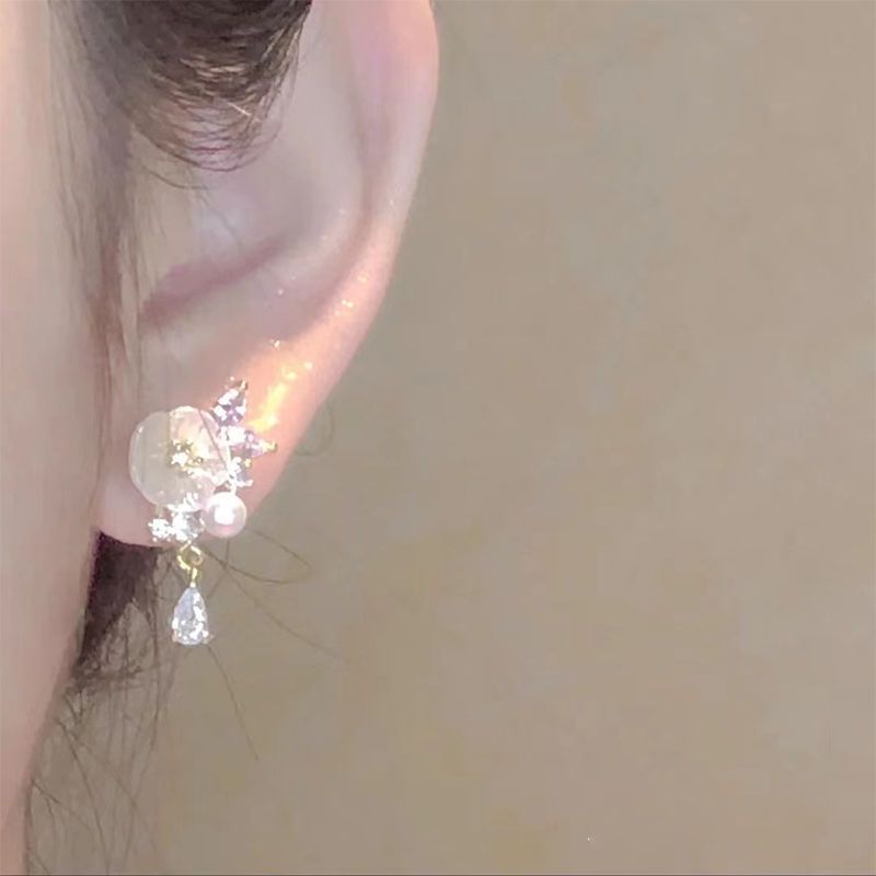Butterfly Bow Pearl Silver Needle Zircon Stud For Women Elegant High-end Earrings 2023 New Style Ear Jewelry_voghion.com