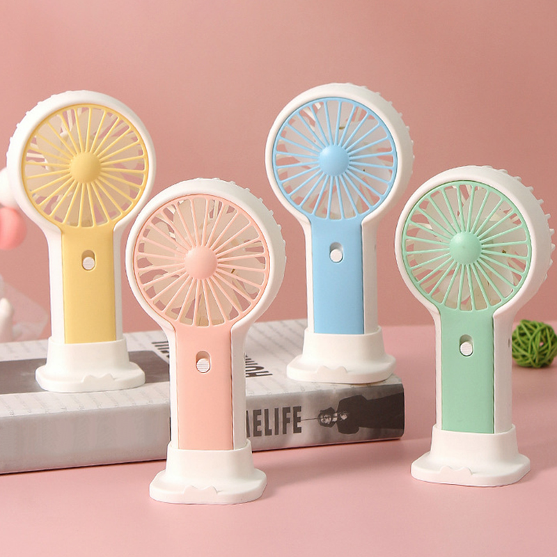 Ruixingst Handheld Fan With Phone Holder Push Button Hands Free Desktop Mini USB Fan Rechargeable Portable Hand Fan Outdoor_voghion.com