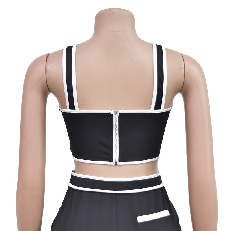 Abbigliamento da donna Pantaloncini con bretelle tinta unita Set da due pezzi da donna_voghion.com