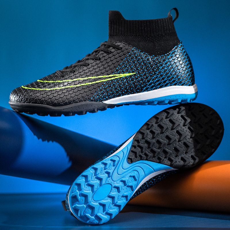 Neues Paar Fußballschuhe für Herren mit hohen Spitzen und langen, gebrochenen Nägeln, Trainingssportschuhe_voghion.com