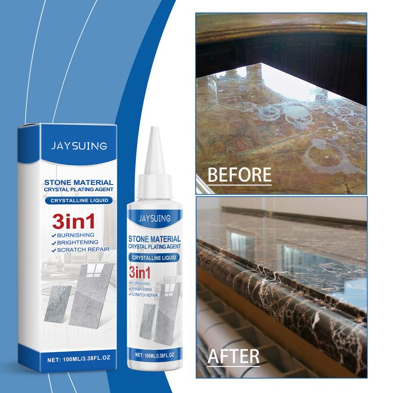 Jaysuing Stone Plating Agent, Indoor Tile Repair Scratches Brightening Crystal Marble Maintenance Plating Agent_voghion.com