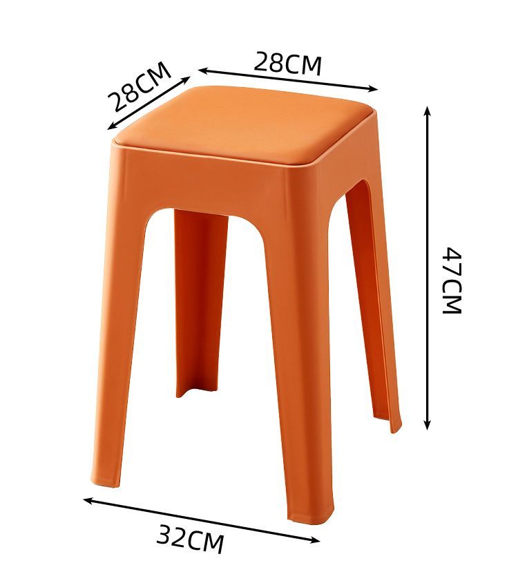 Exquisite Household Durable Plastic Soft Cushion Simple Bench Storage Dining Makeup Stool_voghion.com
