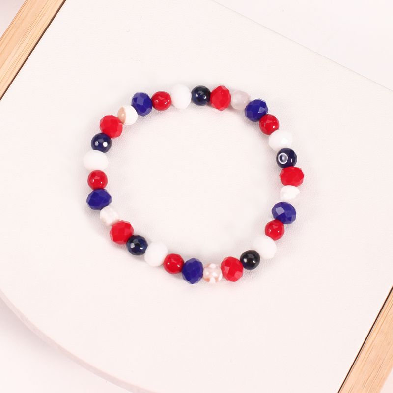 Armband-Set mit Perlen und patriotischer Herzflagge – Natursteinperlen, handgefertigter Unisex-Schmuck für Männer und Frauen, perfekt als Geschenk zum Unabhängigkeitstag_voghion.com