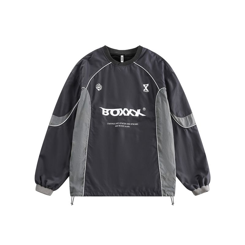 Sweat-shirt américain fonctionnel à blocs de couleurs, imperméable, pour hommes et femmes, pour l'extérieur, ample, décontracté, polyvalent, pour la montagne_voghion.com