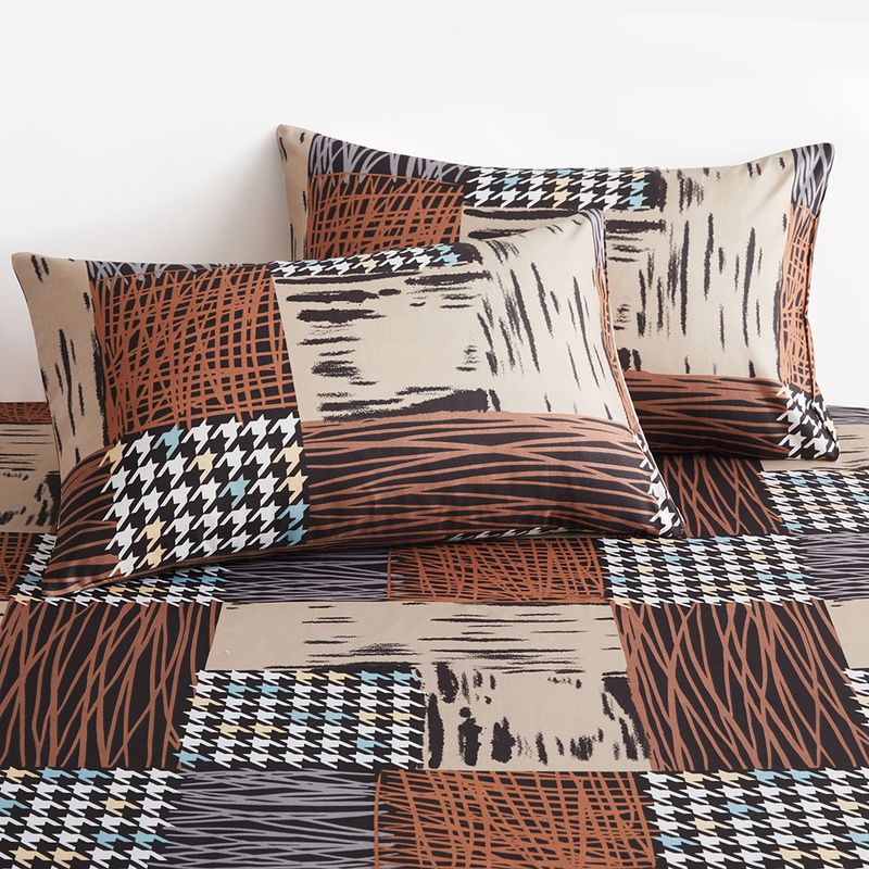 Soft Fiber Plaid Leopard Zebra Print Quilt Cover Duvet Cover Home Textile Bedding Three Piece Set_voghion.com