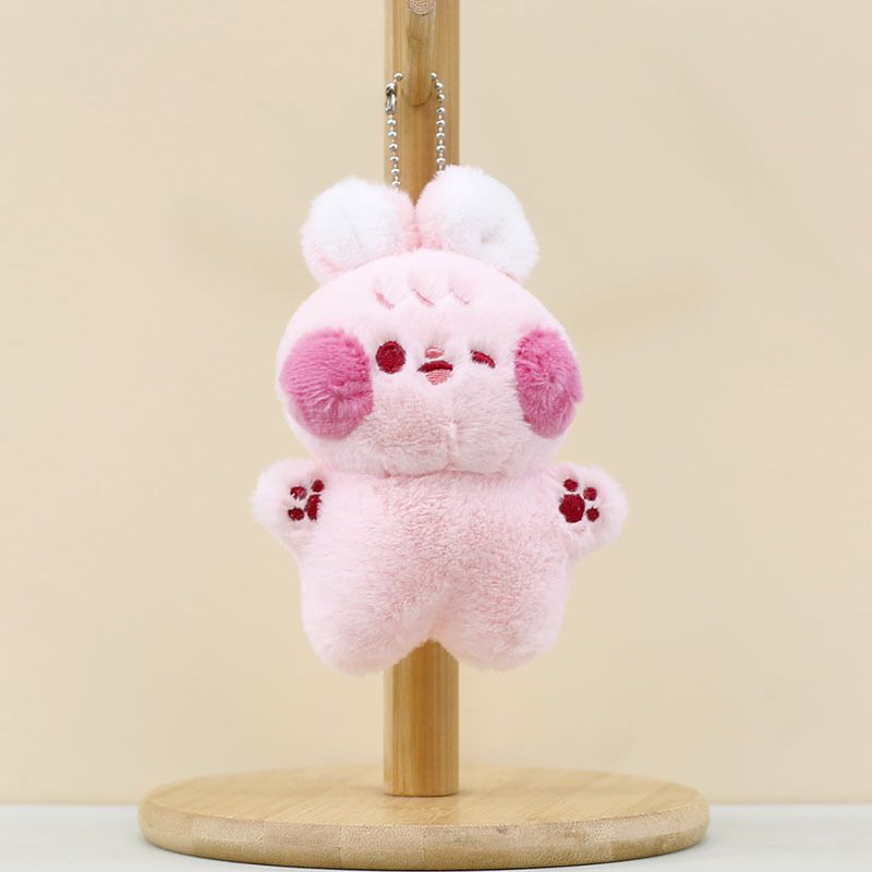 Fluffy Adorable Bunny Keychain Plush Toy Cute Mini Rabbit Bag Accessory Charm_voghion.com