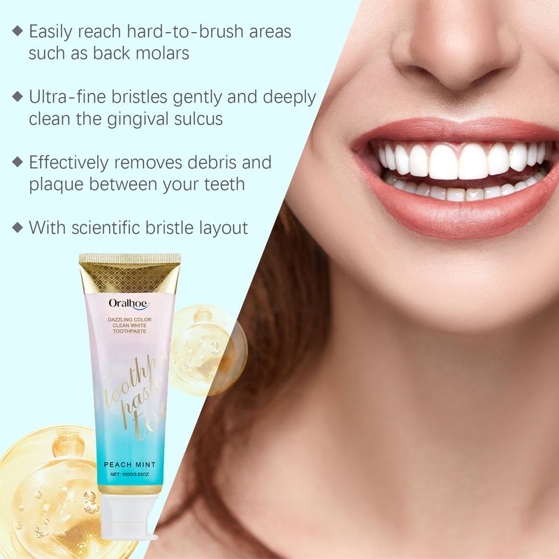 Oralhoe Zahnpasta für frischen Atem und Zahnfleisch, sanfte Reinigung, gelbe Zähne, Zahnstein, tägliche Mundpflege_voghion.com
