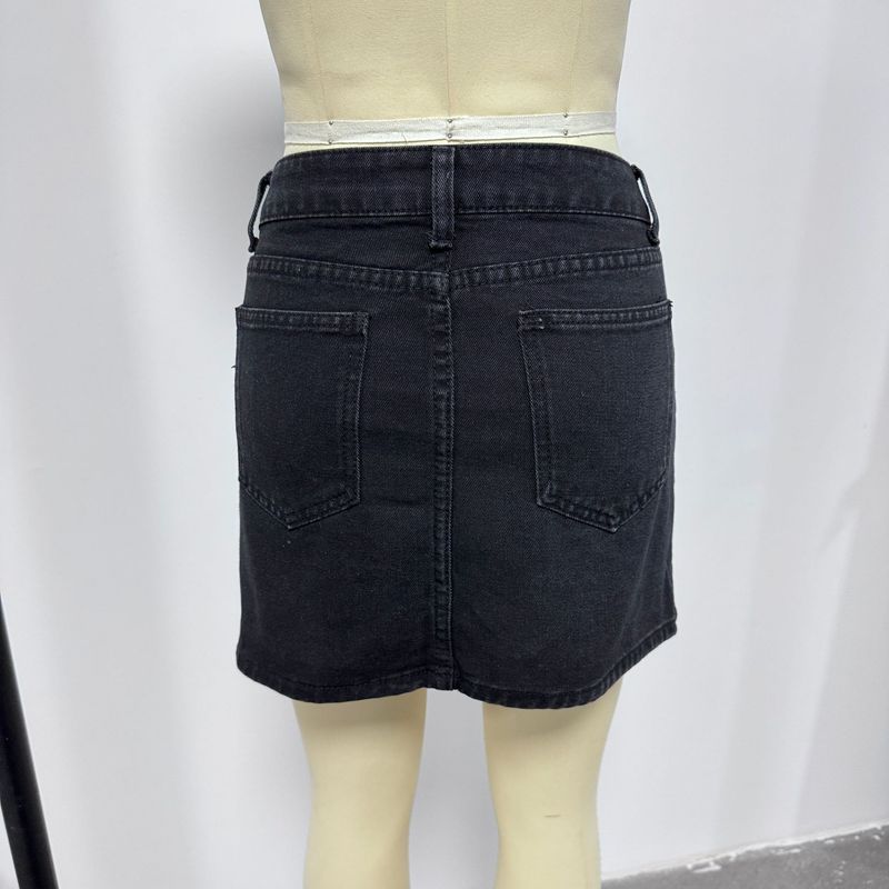 Gonna in denim lavato elasticizzata slim casual da donna_voghion.com