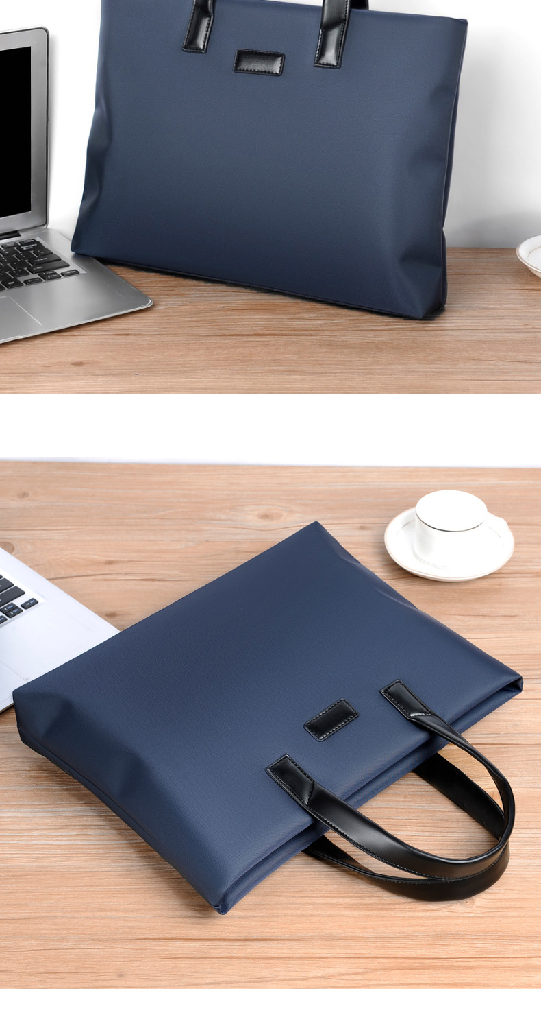 Gift printable new style men's portable briefcase business commuting simple computer bag business trip document bag wholesale_voghion.com