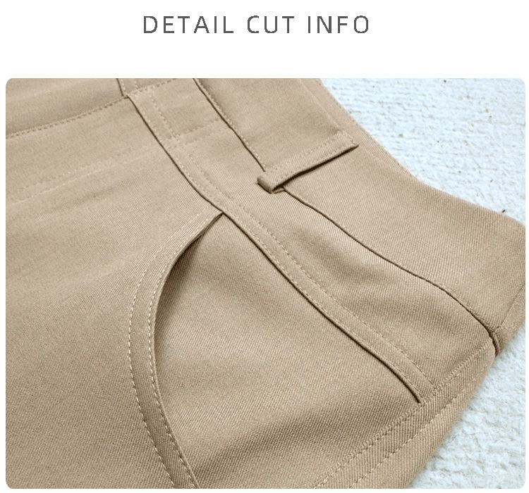 K French Design Straight Leg Pants For Women, Hip-covering Slightly Flared Wide-leg Pants With A Draping Feel, Casual Bell-bottom Floor-length Pants_voghion.com