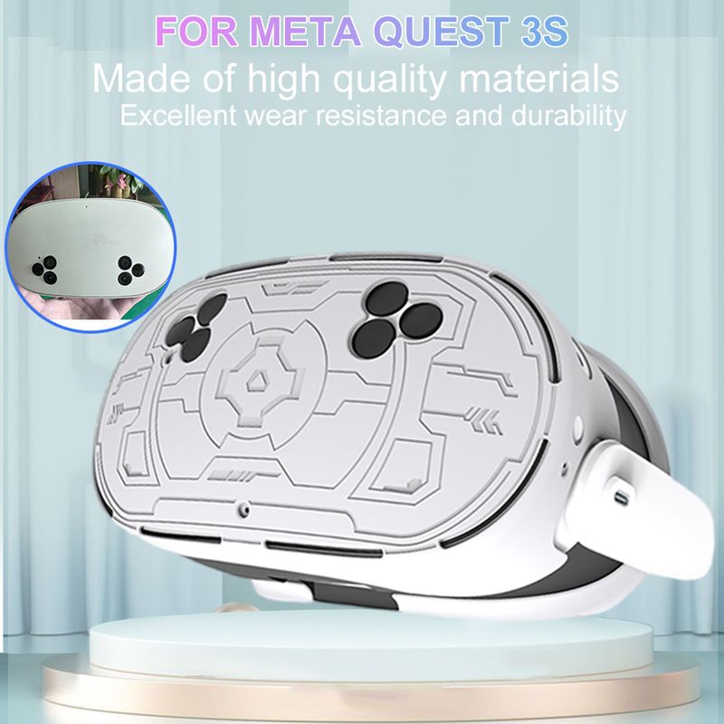 4 Meta Quest 3S Silicone Protection 7 In 1 Anti-Fall Joystick Caps Mask Case Face Eye Cover Replacement VR Accessories_voghion.com