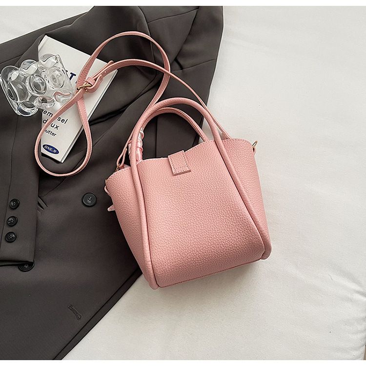 Borsa a mano con chiusura francese tinta unita per donna 2024 nuova borsa a tracolla elegante con tracolla singola e fiocco a farfalla_voghion.com