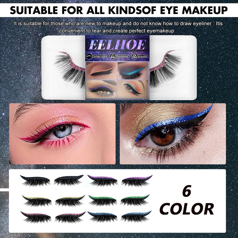 Ciglia finte 3D autoadesive in visone senza colla EELHOE, adesivi per ombretto e eyeliner_voghion.com