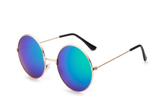Round Lens Sunclasses Mens Unisex John Lennon Small Circle Ozzy Hippie UV_voghion.com