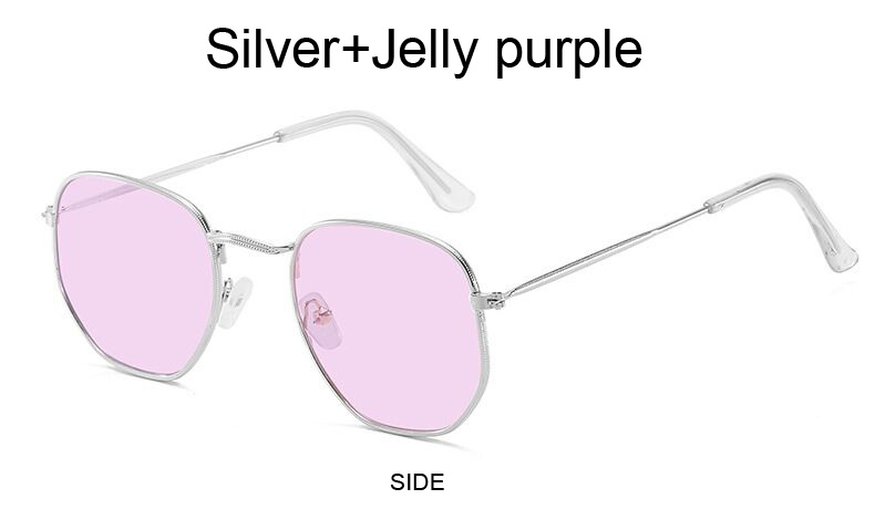 Metall Quadrat Sonnenbrille Frau Vintage Sonnenbrille Weibliche Mode Marke Spiegel Brillen Farbige Linsen Designer Gafas_voghion.com