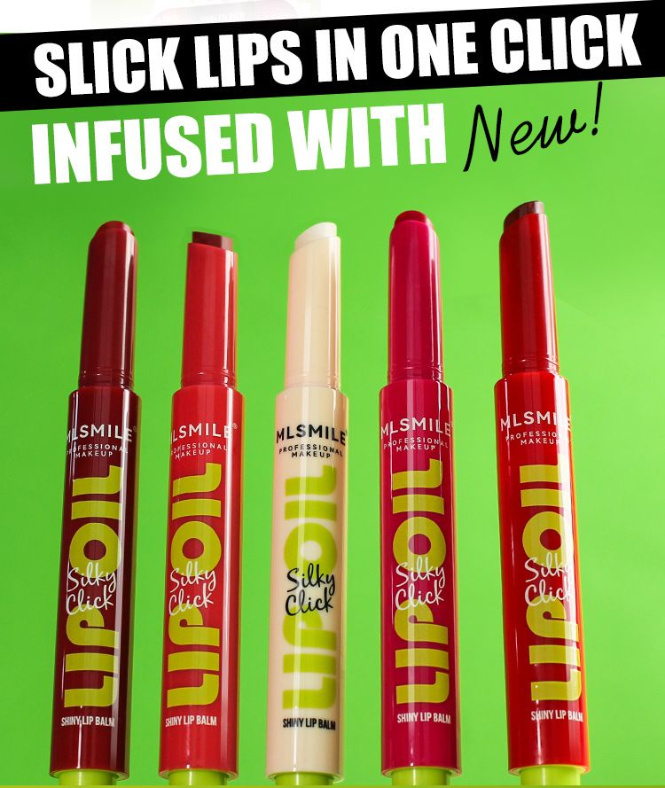 MLSMILE Press Lipstick Solid Lip Gloss Moisturizing Lipstick Pearlescent Mirror Lip Oil 3 Pieces_voghion.com