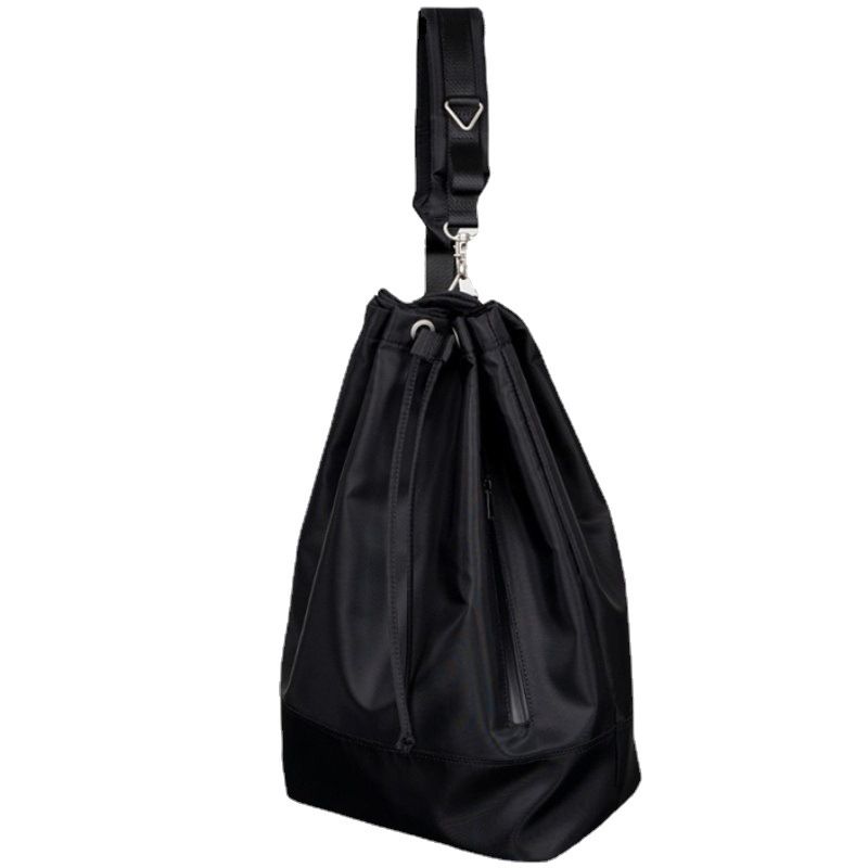 Borsa a tracolla doppia in nylon, grande capacità, per studenti e coppie, dal design semplice coreano INS_voghion.com