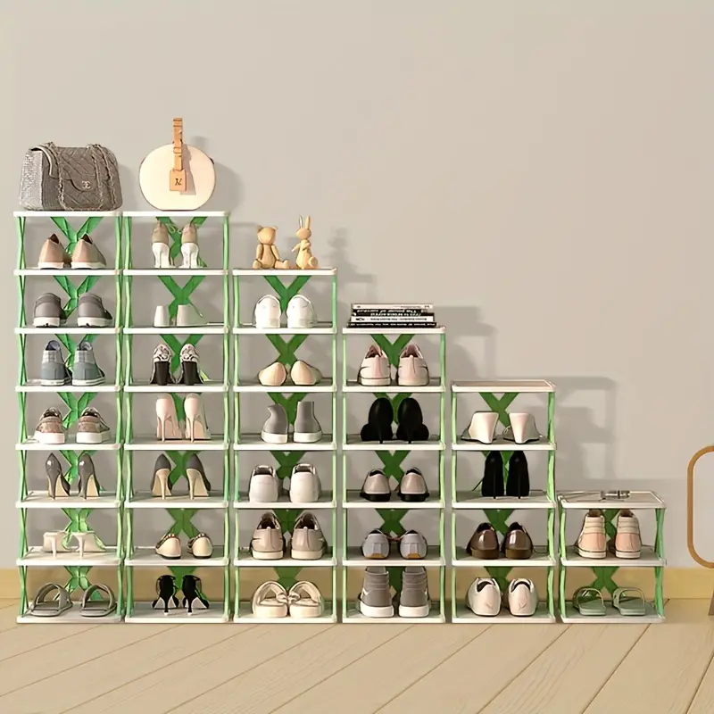 Lagerorganisator Abnehmbare Schuhregale Sparen Familienhaushaltsregal Mehrschichtiges einfaches Schuhregal Farbschrank_voghion.com