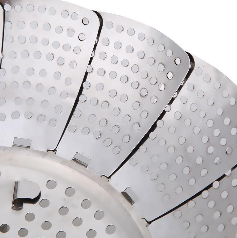 Vassoio per la cottura a vapore pieghevole retrattile in acciaio inossidabile Vassoio per la cottura a vapore multifunzionale Lotus Vassoio per la cottura a vapore Vassoio per frutta assortita Vassoio di scarico della cucina_voghion.com