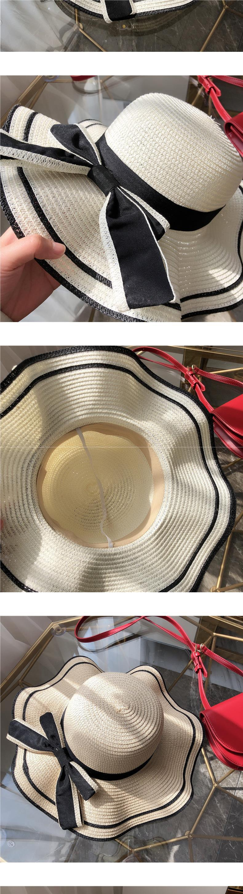 Neuer vielseitiger Sommerhut im westlichen Stil mit neuer Schleife und großem Eaf-Strohhut für Damen, Sonnenschutz und modischer Strandhut_voghion.com