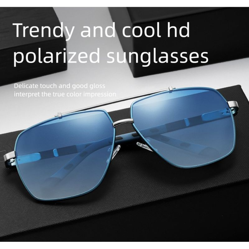 New Square Frame For Driver Driving Sunglasses Spring Temple UV Protection Glasses Men 2106_voghion.com