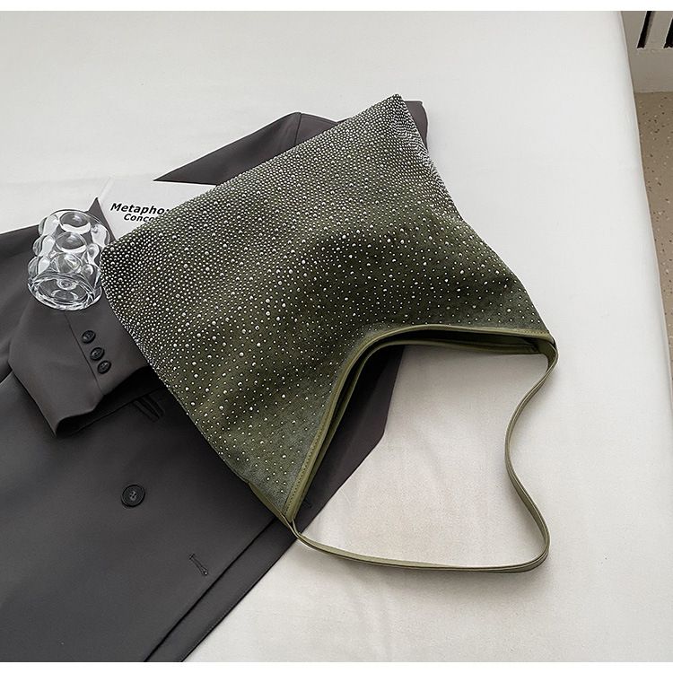 Borsa sottobraccio da donna, autunno e inverno, nuovo stile, tracolla singola, alla moda, con rivetti, grande capacità, borsa a secchiello per il tempo libero_voghion.com