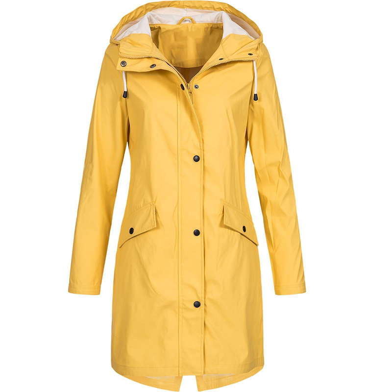 Chaqueta de invierno para mujer, chaquetas largas de lana Softshell, cortavientos para senderismo, abrigo a prueba de viento para exteriores, impermeable con capucha para mujer_voghion.com