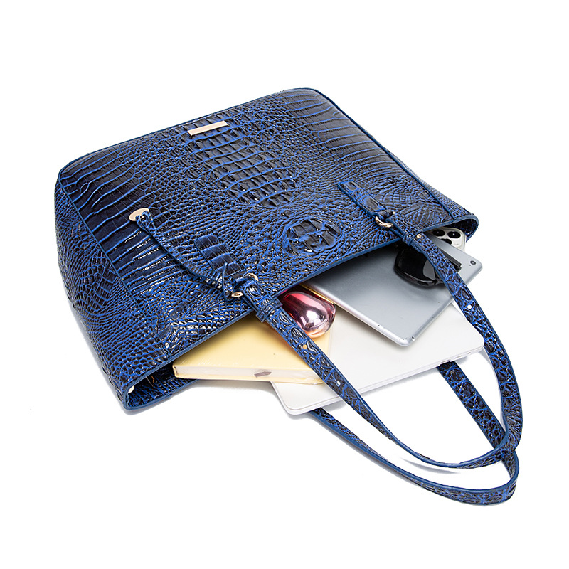 2023 nuova vendita calda versatile semplice borsa tote ascellare portatile moda borsa da donna retrò multi colore modello di coccodrillo Brahman_voghion.com