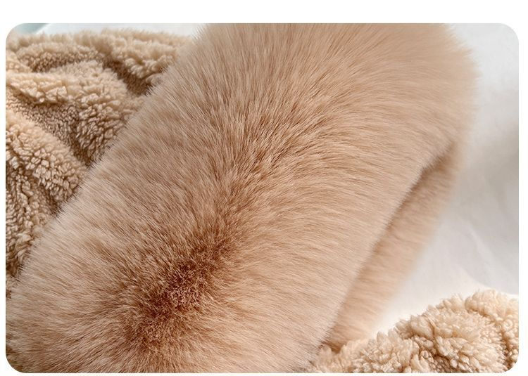 Maschera protettiva antifreddo per le orecchie, cappuccio, ispessito, alla moda, foderato in pile, scaldacollo antivento per ciclismo all'aperto_voghion.com