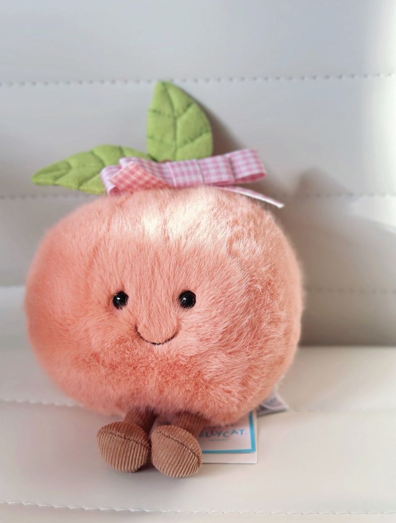 Muñeco de peluche suave británico divertido con forma de melocotón y pera, bonito regalo de cumpleaños_voghion.com