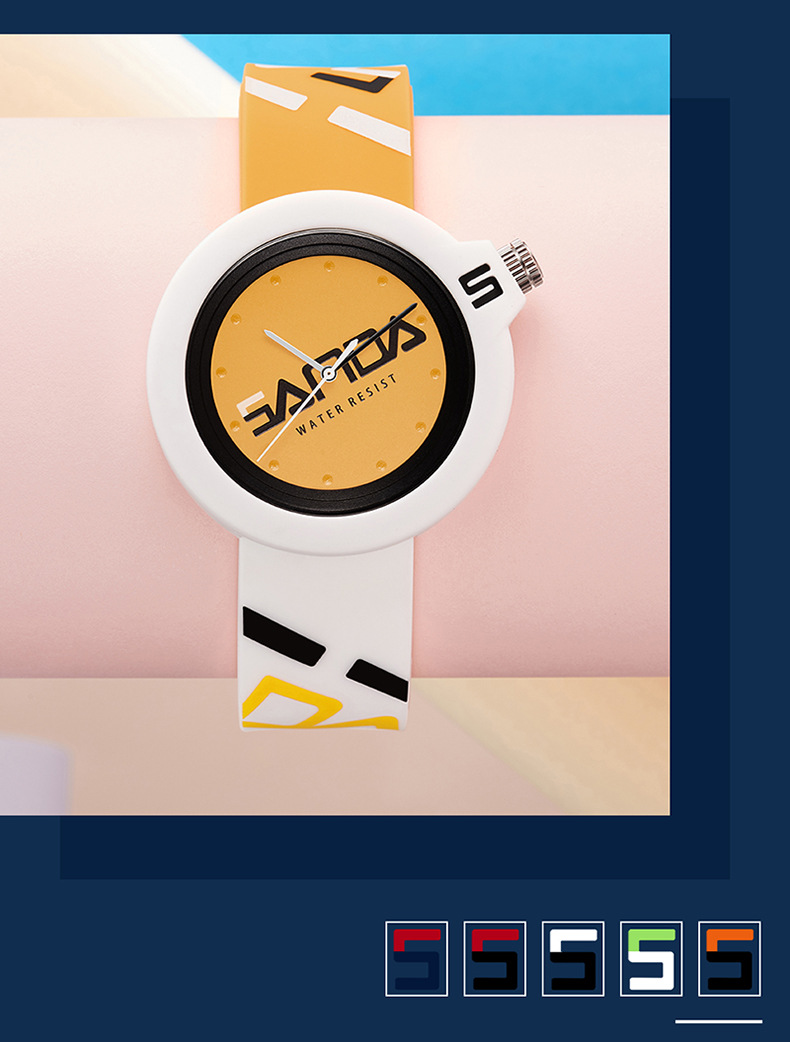 Sanda New 3201 Silicone Tape Male Female Student Trendy, Cool, Simple and Personalized Children's Quartz Watch_voghion.com