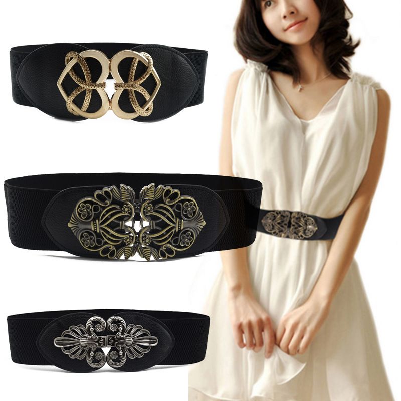 Cintura larga decorativa per donna, accessorio semplice per abito, cintura modellante elastica per giacca e gonna, versatile_voghion.com