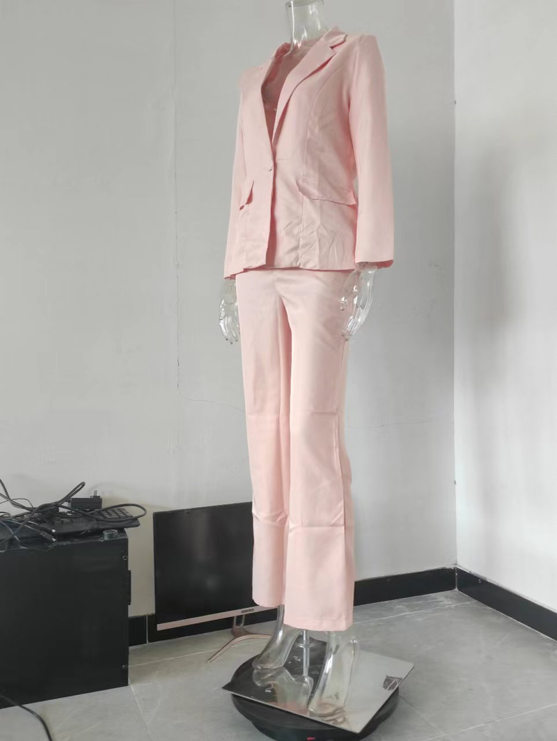 women solid color healthy cloth women's tops two-piece set_voghion.com